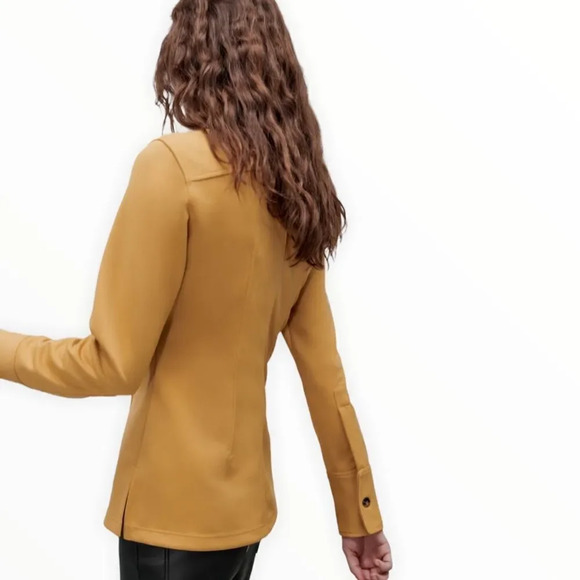ZARA | Mustard | FITTED KNIT SHIRT - Picture 10 of 11